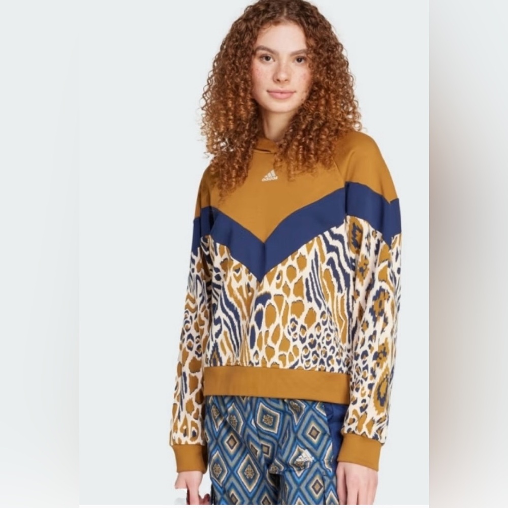 ADIDAS x FARM RIO training hoodie animal print L
